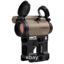 AP 1x18mm FDE CompM5 2MOA Red Dot Sight with BLK Uni Picatinny Mount