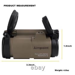 AP 1x18mm FDE CompM5 2MOA Red Dot Sight with BLK Uni Picatinny Mount