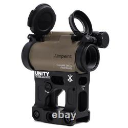 AP 1x18mm FDE CompM5 2MOA Red Dot Sight with BLK Uni Picatinny Mount