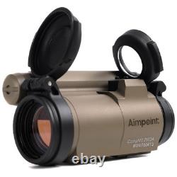 AP 1x18mm FDE CompM5 2MOA Red Dot Sight with BLK Uni Picatinny Mount