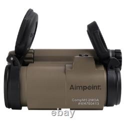 AP 1x18mm FDE CompM5 2MOA Red Dot Sight with BLK Uni Picatinny Mount