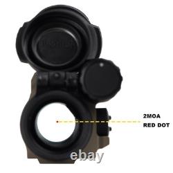 AP 1x18mm FDE CompM5 2MOA Red Dot Sight with BLK Uni Picatinny Mount