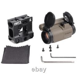 AP 1x18mm FDE CompM5 2MOA Red Dot Sight with BLK Uni Picatinny Mount