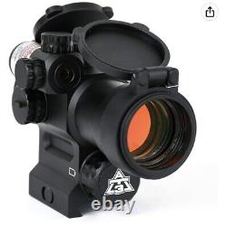 AT3 LEOS Red Dot Sight with Integrated GREEN Laser Sight & Riser. NEW IN BOX