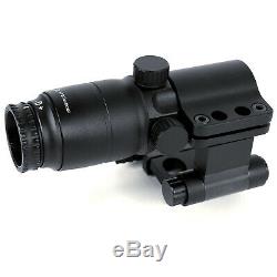 AT3 Tactical 4x Magnified Red Dot Kit RD-50 Red Dot Sight with 4xRDM Magnifier