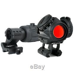 AT3 Tactical Magnified Red Dot Kit RD-50 Red Dot Sight with RRDM 3x Magnifier