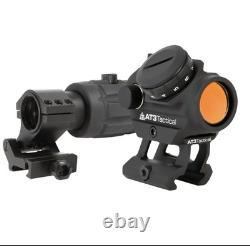 AT3 Tactical Magnified Red Dot Kit RD-50 Red Dot Sight with RRDM 3x Magnifier