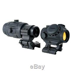 AT3 Tactical Magnified Red Dot Kit RD-50 Red Dot Sight with RRDM 3x Magnifier