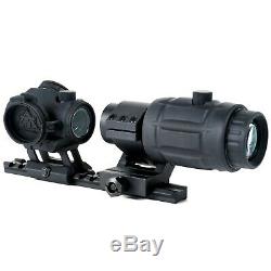 AT3 Tactical Magnified Red Dot Kit RD-50 Red Dot Sight with RRDM 3x Magnifier