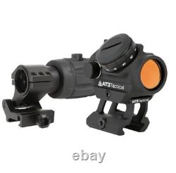 AT3 Tactical Magnified Red Dot Kit RD-50 Red Dot Sight with RRDM 3x Magnifier