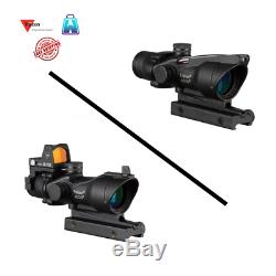 Acog 4x32 Red Fiber Source Real Fiber Scope with/without RMR Micro Red Dot Sight