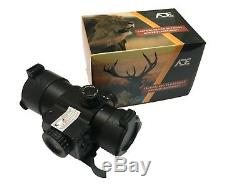 Ade Advanced Optics Compact Reflex Red Dot Sight with Laser + Built in QD Mount