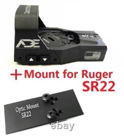 Ade Advanced Optics RD3-015 RED Dot Reflex red Sight Pistol +mount Ruger SR22
