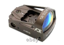 Ade Delta FDE Mini Red Dot Sight for Handguns with Hex Dragonfly Footprint