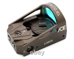 Ade Delta FDE Mini Red Dot Sight for Handguns with Hex Dragonfly Footprint