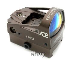 Ade Delta FDE Mini Red Dot Sight for Handguns with Hex Dragonfly Footprint