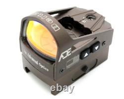 Ade Delta FDE Mini Red Dot Sight for Handguns with Hex Dragonfly Footprint