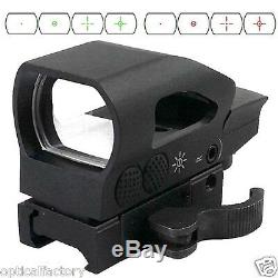 Ade Optics RD2-005 Tactical 4 Reticle Holo Reflex Sight Red Green Dot Rifle