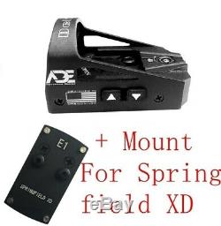 Ade RD3-012 Waterproof RED Dot Compact Reflex Sight Pistol 4 Springfield XD XDs