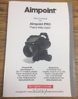 Aimpoint Patrol Rifle Optic Red Dot Sight