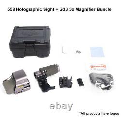 Airsoft HHS Holographic 558 Sight Red Green Dot Hunting Scope with G33 Magnifier