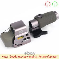 Airsoft HHS Holographic 558 Sight Red Green Dot Hunting Scope with G33 Magnifier