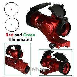 Anodized Red Finish 35mm Red Green Dot Reflex Optic Sight Aluminum 6063