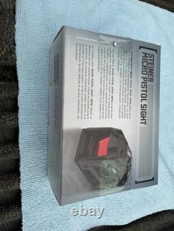Brand New Unopened Box Steiner Micro Pistol Red Dot Sight, 1x, 3.3 MOA