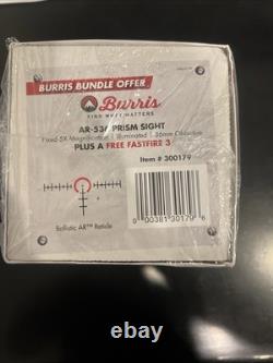 Burris AR-536 Prism Sight 5x36mm Illuminated Scope with Fast Fire 3 Red Dot New