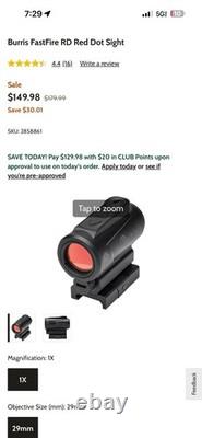 Burris FastFire RD Red Dot Sight with 2 MOA Dot and Picatinny Mount Matte Blck Burris FastFire RD Red Dot Sight with 2 MOA Dot and Picatinny Mount Matte Blck