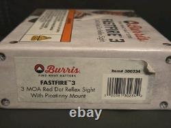 Burris Fastfire III Red Dot Reflex 3 MOA Sight, Picatinny Mount (Black) #300234