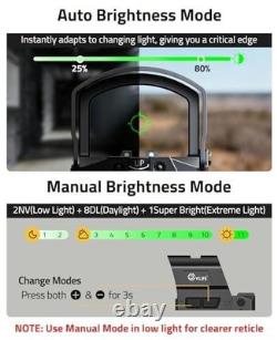 CVLIFE Bear Might Solar Green Dot, 5000g shock rating, IPX7, 3 moa, 7075-T6