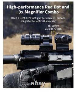 CVLIFE JackalHowl Red Dot Sight & 3X Magnifier Combo Set 2 MOA Motion Awake NEW