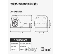 CVLIFE Red Dot Sight, 2 MOA Shake Awake Optic SFast Target Acquisition Tactical