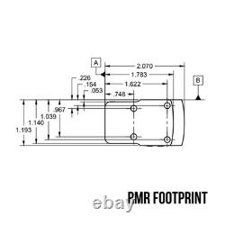 C&H COMP 1x27 Micro Red Multi-Reticle 3 MOA Dot Sight For RMR Red Dot Footprint