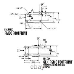 C&H EDC Multi-Reticle/Red Dot Sight 1x16mm Fits Compact GLX/RMSc Footprint