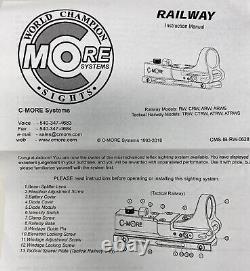 C-More RAILWAY Red Dot Holographic ALUMINUM Sight, Standard Switch, 4 MOA