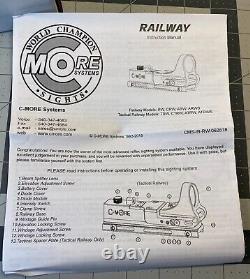 C-More RAILWAY Red Dot Holographic Rifle Sight, Standard Switch, 4 MOA, Gray