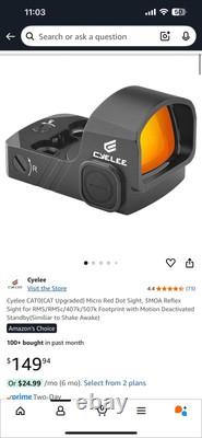 Cyelee CAT0 Red Dot Sight 3MOA RMS/RMSc/407K/507K Motion Standby Optic