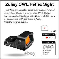 EDC 3 MOA Red Dot Sight Optic Tele scope OWL for S&W M&P M2.0 SD9 SD40 Dovetail