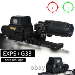 EXPS 558 Red Green Dot+3X G33 Sight Magnifier With Switch to Side QD Mount Clone