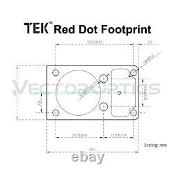 Earth Open Reflex Red Dot Optic For Glock 01 Adapter Plate 17 19 45 Gen 3 4 5