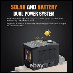 Enclosed Red Dot Sight Shake Awake Solar Multi Reticle Fits GLOCK MOS 17 19