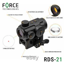 Force Reflex Red Dot Sight RDS 1x21mm with 2-button operation, 5MOA reticle