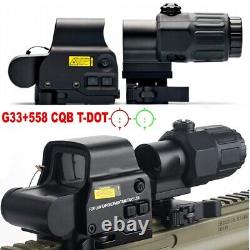 G33 3X Magnifier QD Side Mount 558 Green/Red Holographic Reflex Sight Copy Sight
