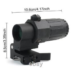 G33 3X Sight Magnifier with Switch Side QD Mount + 558 Red/Green Dot Sight Scope
