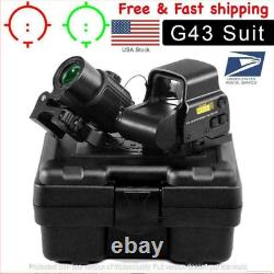G43 3x Sight Magnifier Switch Side Qd Mount + Tactical Scope 558 Red/Green Dot