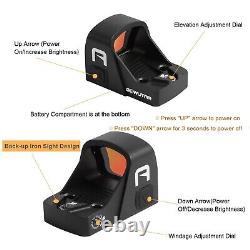 GOWUTAR A17 RMSc Micro Red Dot Sight Shake Awake 2 MOA Reflex Sight with Pic Mount