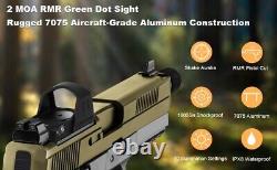 GOWUTAR A20 Green Dot Sight RMR Pistol Reflex Sight Shake Awake 2MOA Rifle Scope