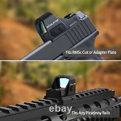 GOWUTAR HHC17C Micro RMSc Red Dot Sight Multiple Reticles 3MOA Dot 46MOA Circle